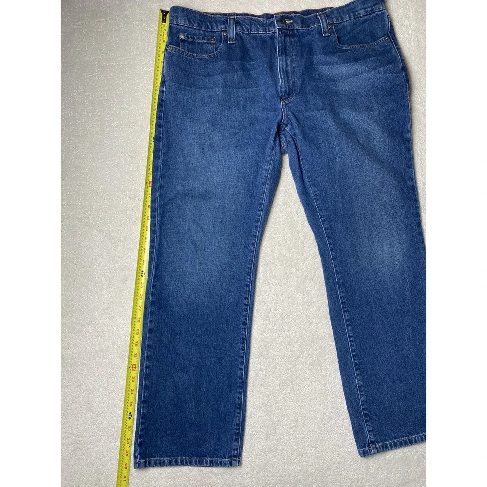 LL‎ Bean Standard Fit Jeans Men's 38x30 Measured 39x29 Blue Straight Leg Denim